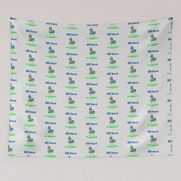 Item preview, 100 Days Of Awesome The Best Teacher Reading Dinosaur Design designed and sold by BestTeacher.