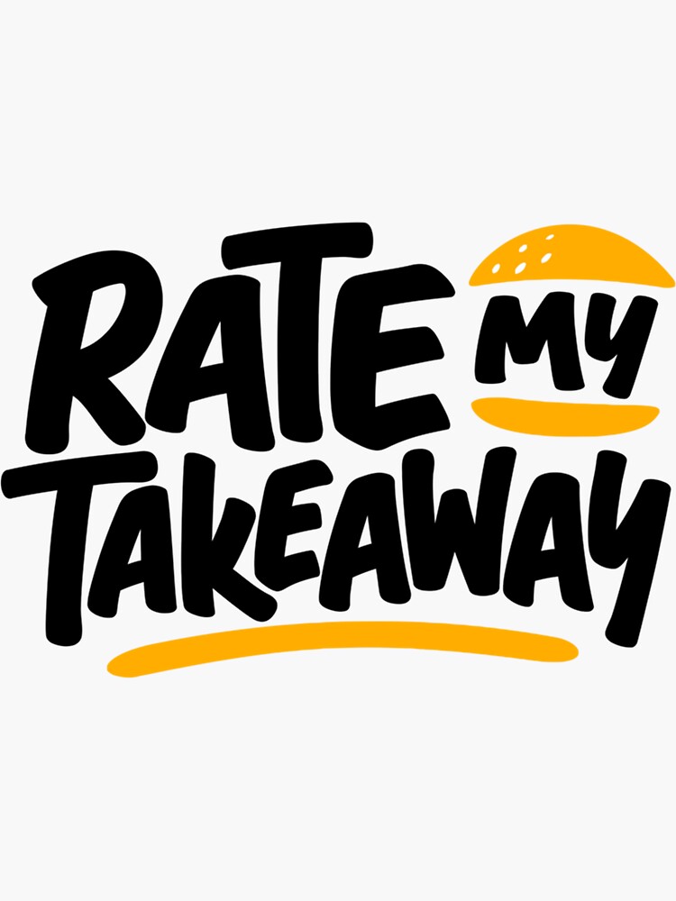 "Rate My Takeaway Merch Rate My Takeaway Logo" Sticker for Sale by