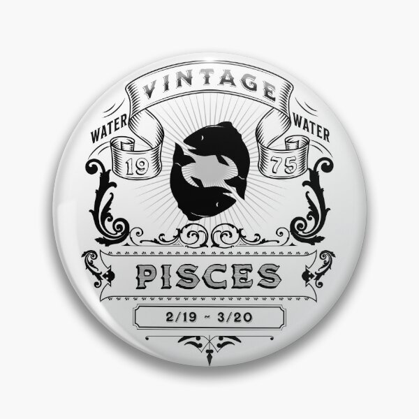 Item preview, The Zodiac Sign of Pisces Black and White 1975 designed and sold by rhombusOnion.