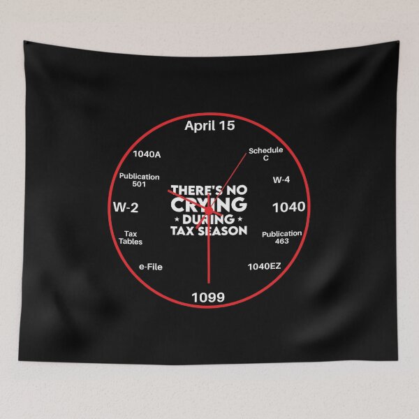 Item preview, Accounting Clock: There Is No Crying During Tax Season Accounting Gift Funny Accountant designed and sold by Adexyl.