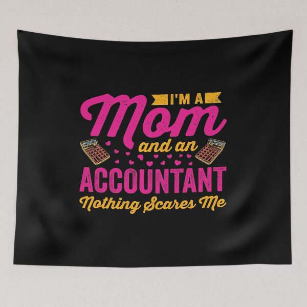 Aperçu de l'œuvre Je suis une maman et un comptable : cadeau de comptabilité Funny Accountant Mother créée et vendue par Adexyl.