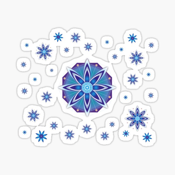 Mandala blu pattern Sticker