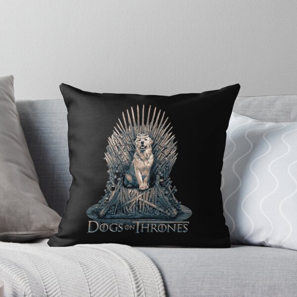 Item preview, Dogs on Thrones - Cute golden retriever with crown on throne designed and sold by BrainlabStudios.
