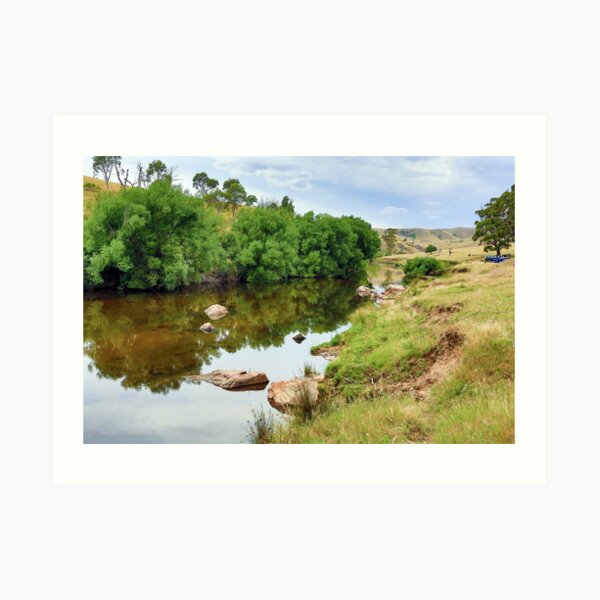 Reflections on the Mitta Mitta. Art Print