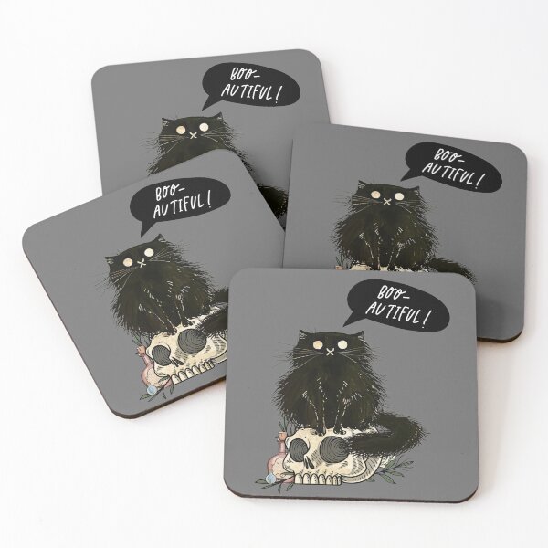 Item preview, Bootiful - Halloween Cat & Skull designed and sold by antevasinart.