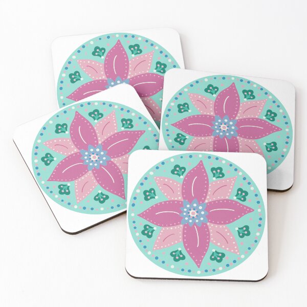 Flower Love Coasters (Set of 4)