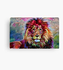 Colorful Lion Painting Canvas Print