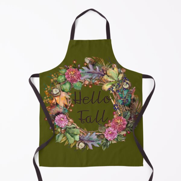 Item preview, Hello Fall Floral Wreath designed and sold by CheriesArt.