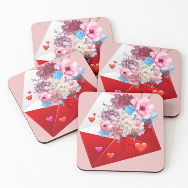 Item preview, Envelope With Flowers And Hearts designed and sold by atroffire.