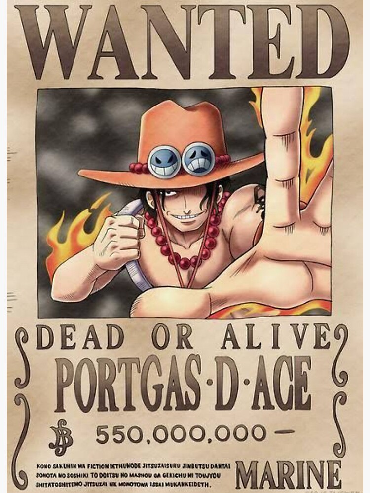 Ace One Piece Wanted Bounty Poster Jigsaw Puzzle