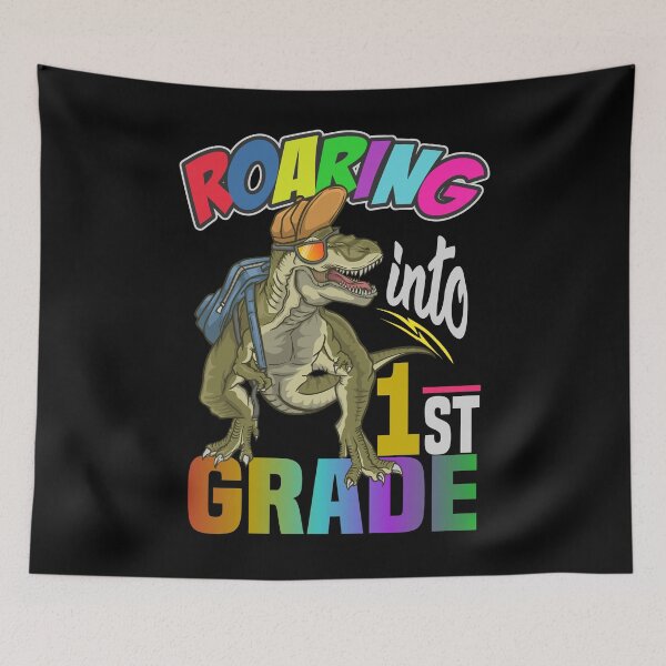 Item preview, Roaring Into 1st Grade T-Rex Dinosaur Sunglass Back To School Kids designed and sold by omgsavariya.