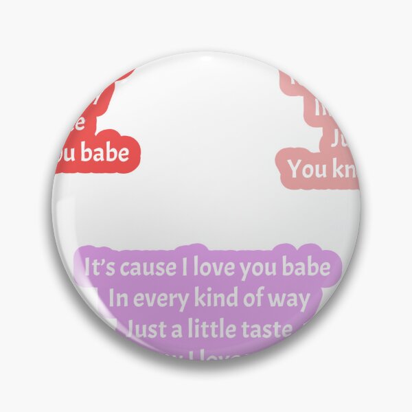 Item preview, It's cause I love you babe sticker pack designed and sold by ameliazhengg.