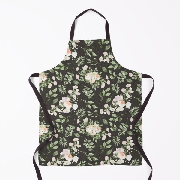 Item preview, Pretty Floral Pattern on Black Background designed and sold by ElishaKayne.