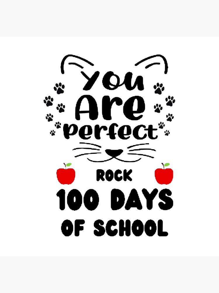 you-are-perfect-rock-100-days-of-school-the-best-teacher-cat-paw