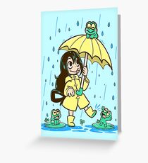 Best Frog Girl Greeting Card