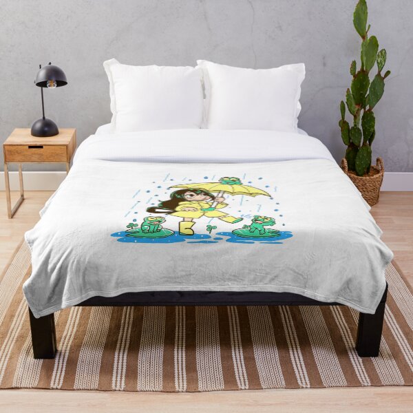 Best Frog Girl Throw Blanket