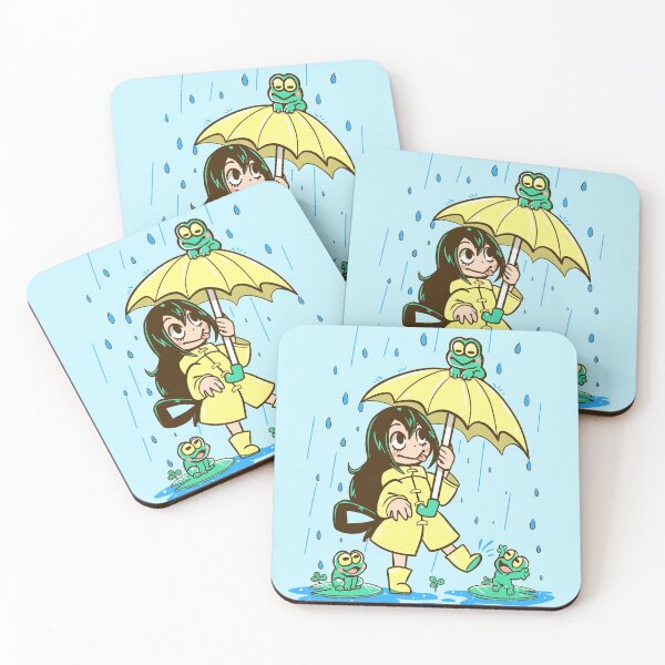 Best Frog Girl Coasters (Set of 4)