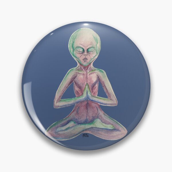 Item preview, Meditating Alien - Watercolor designed and sold by Ingrid Miller.