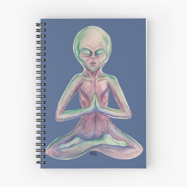 Item preview, Meditating Alien - Watercolor designed and sold by Ingrid Miller.