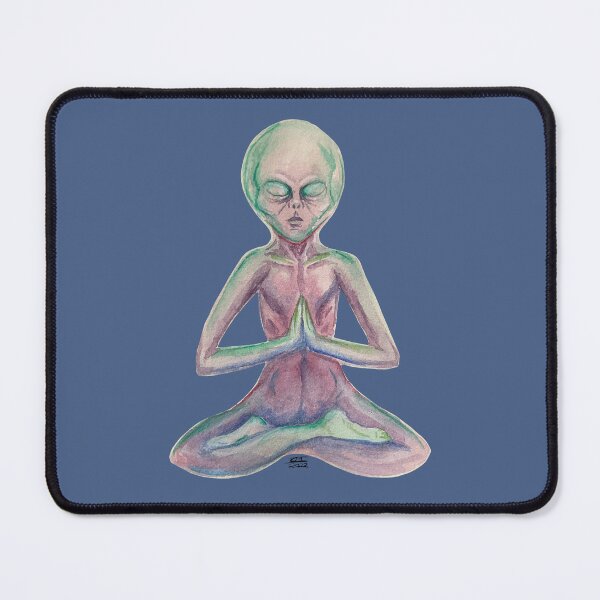 Item preview, Meditating Alien - Watercolor designed and sold by Ingrid Miller.