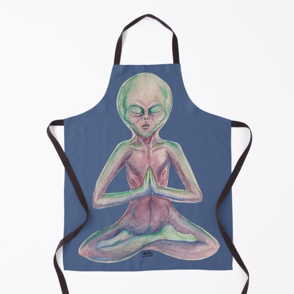 Item preview, Meditating Alien - Watercolor designed and sold by Ingrid Miller.