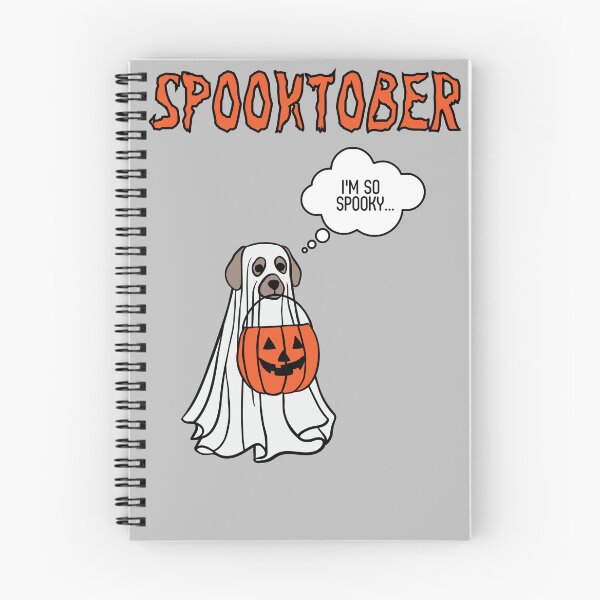 Item preview, Spooktober Spooky Dog in a ghost costume REVERSED designed and sold by to-esu.