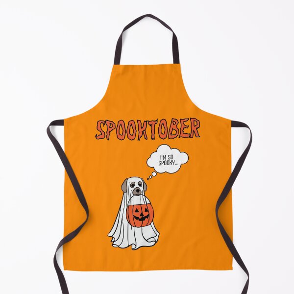 Item preview, Spooktober Spooky Dog in a ghost costume REVERSED designed and sold by to-esu.