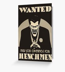 Henchmen wollte Poster Grußkarte