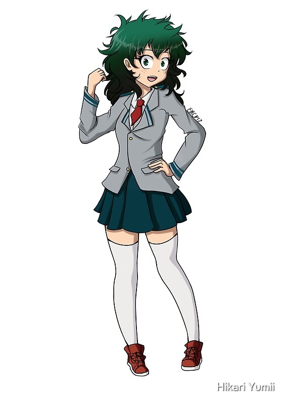 "Female Deku My Hero Academia" by HikariYumiArt | Redbubble