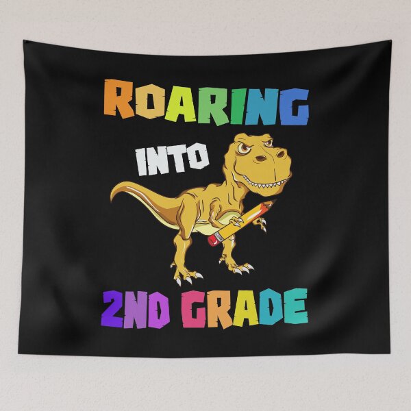 Item preview, Kids Roaring Into 2nd Grade T-Rex Dinosaur First Day Of School  designed and sold by omgsavariya.