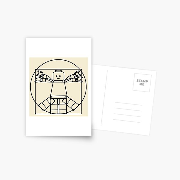 Vitruvian Minifigure Postcard