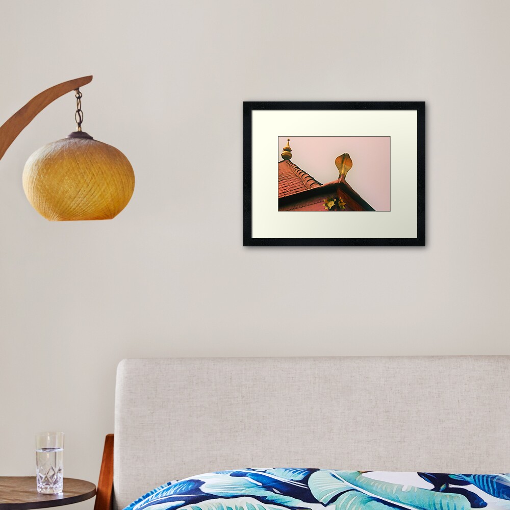 the snake temple Framed Art Print