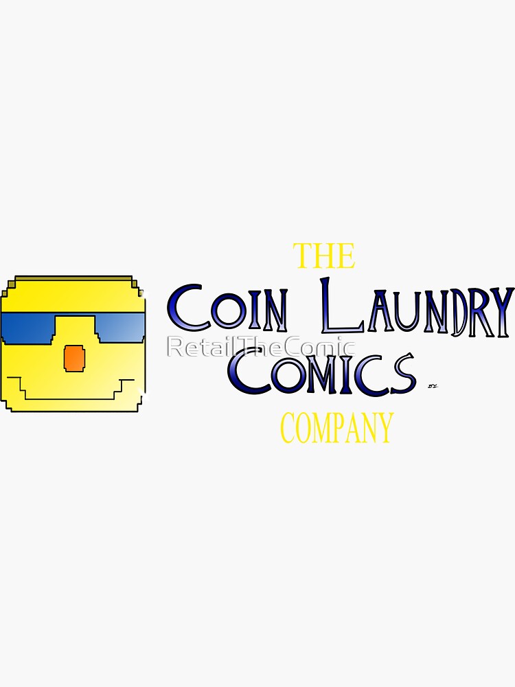 “Coin Laundry Comics logo” Sticker for Sale by RetailTheComic | Redbubble