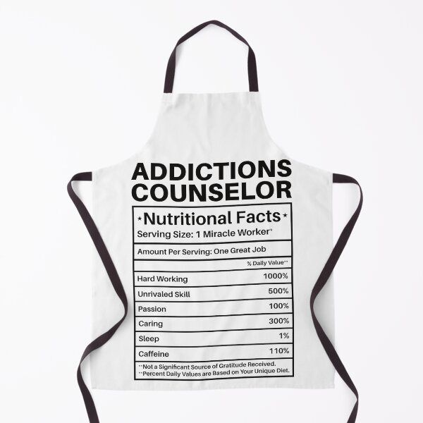 Item preview, Addictions Counselor Nutritional Facts: Substance Abuse Funny Addiction Counselor Gift designed and sold by Adexyl.