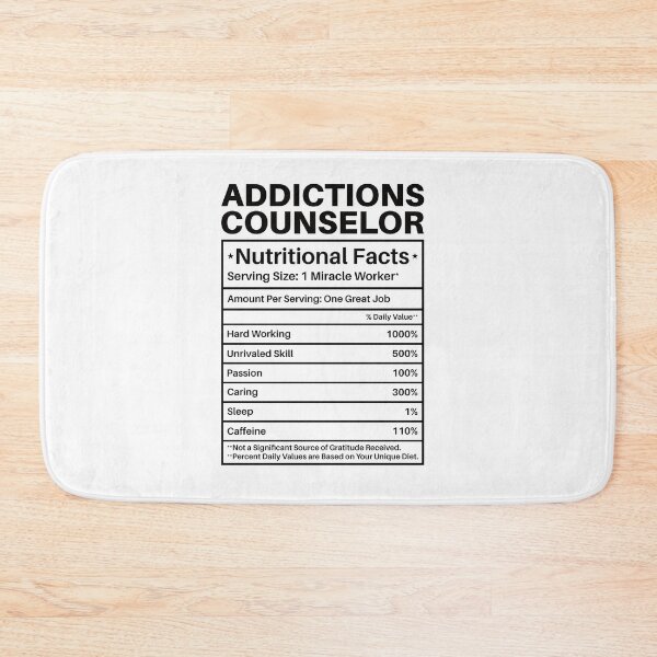 Item preview, Addictions Counselor Nutritional Facts: Substance Abuse Funny Addiction Counselor Gift designed and sold by Adexyl.