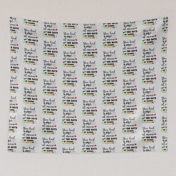 Item preview, You Had Me At Meow Rock 100 Days Of School The Best Teacher Cat Design designed and sold by BestTeacher.