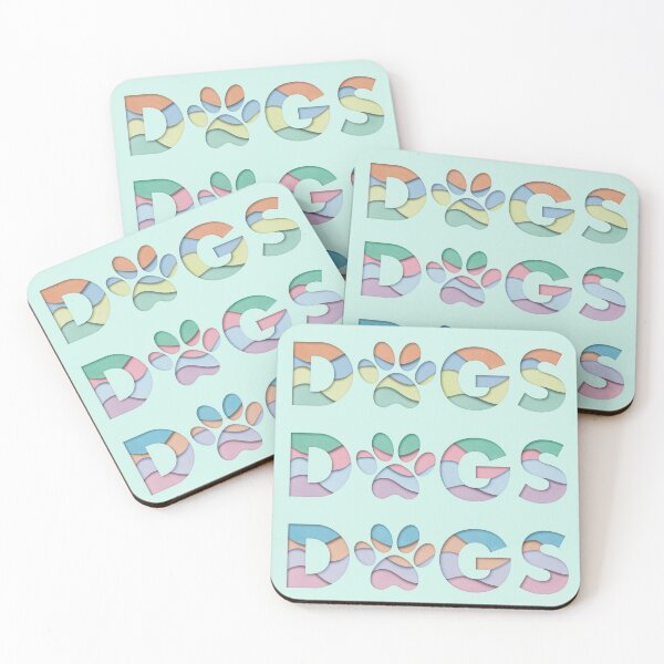 Item preview, DOGS Papercut Effect with Pastel Colors designed and sold by HeySpiritAnimal.
