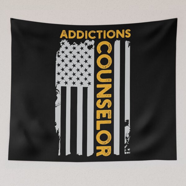 Item preview, Addictions Counselor USA Flag: Substance Abuse Funny Addiction Counselor Gift designed and sold by Adexyl.