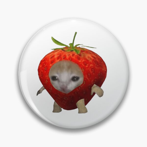 Item preview, crying cat strawberry designed and sold by supercomfy.