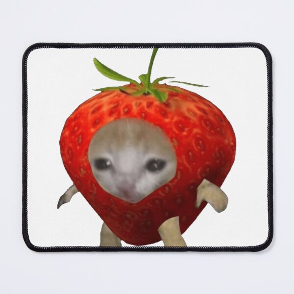 Item preview, crying cat strawberry designed and sold by supercomfy.