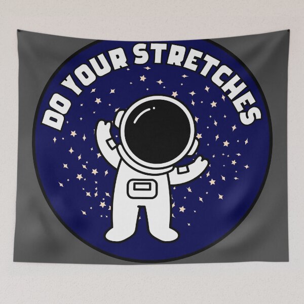 Item preview, Do Your Stretches Cute Astronaut Circle  designed and sold by Pink Ribbon.