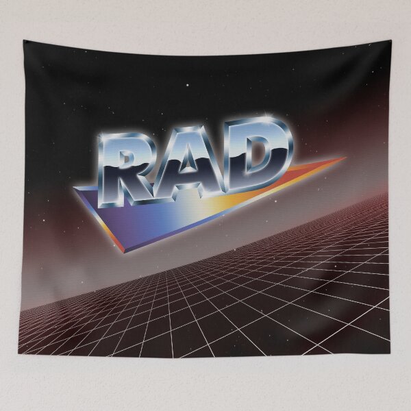 Item preview, RAD Chrome 80's Retro Design with Neon Grid designed and sold by GlitchMaster7.