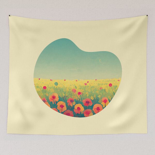 Item preview, Beautiful painted field of flowers designed and sold by MadSwellDesigns.