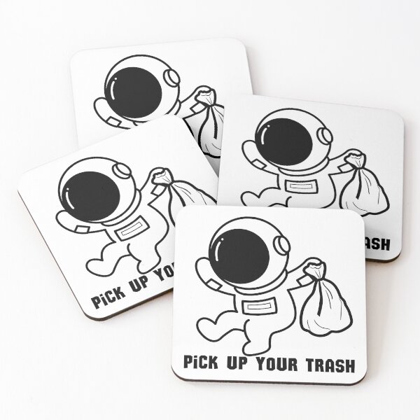 Item preview, Pick Up Your Trash Cute Astronaut designed and sold by Pink Ribbon.