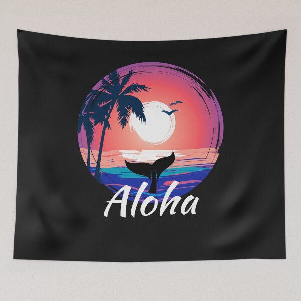Item preview, Aloha Hawaii Ocean Whale Tail Palm Trees designed and sold by TastySpace.