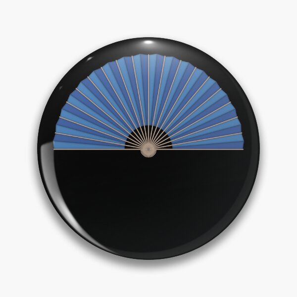 Item preview, Blue handheld folding fan designed and sold by MbyMorganK.