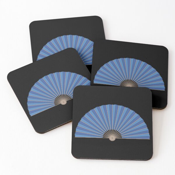Item preview, Blue handheld folding fan designed and sold by MbyMorganK.