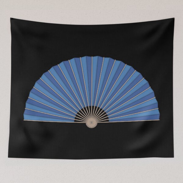 Item preview, Blue handheld folding fan designed and sold by MbyMorganK.