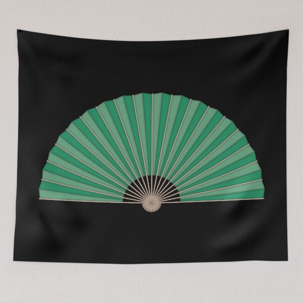 Item preview, Green handheld folding fan designed and sold by MbyMorganK.