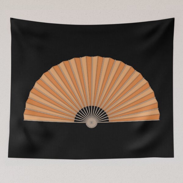 Item preview, Orange handheld folding fan designed and sold by MbyMorganK.